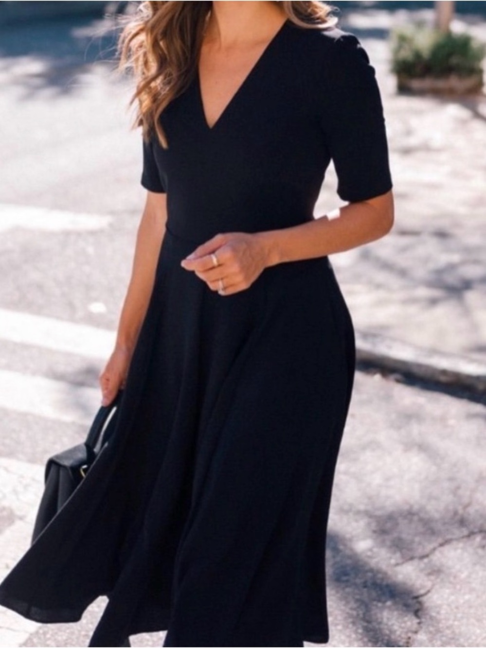 NWT Gal Meets Glam Collection Black Midi Dress Size 12 Fit & Flare